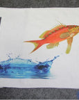 Ilure Fish Design 67.8*28.5Cm/86.3G Cotton Fishing Towel Ultrafine To Clean-Fishing Towels & Wipes-Bargain Bait Box-C-Bargain Bait Box
