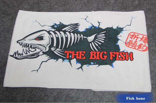 Ilure Fish Design 67.8*28.5Cm/86.3G Cotton Fishing Towel Ultrafine To Clean-Fishing Towels &amp; Wipes-Bargain Bait Box-D-Bargain Bait Box