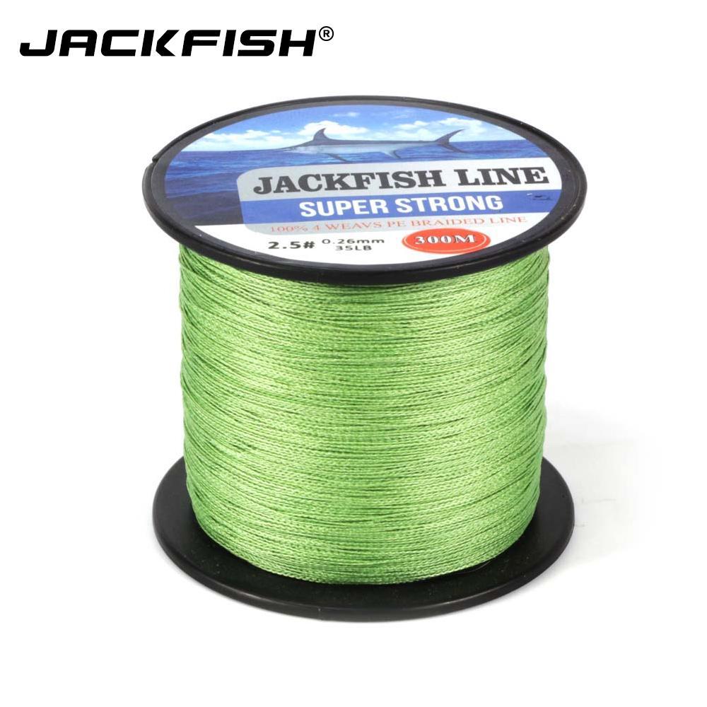 Jackfish 300M 4 Strand Super Strong Pe Braided Fishing Line 10-80Lb Pe –  Bargain Bait Box