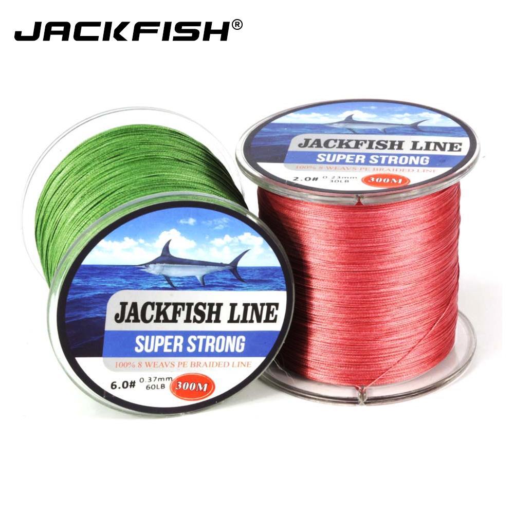 Jackfish 8 Strand 300M Smoother Pe Braided Fishing Line With Box