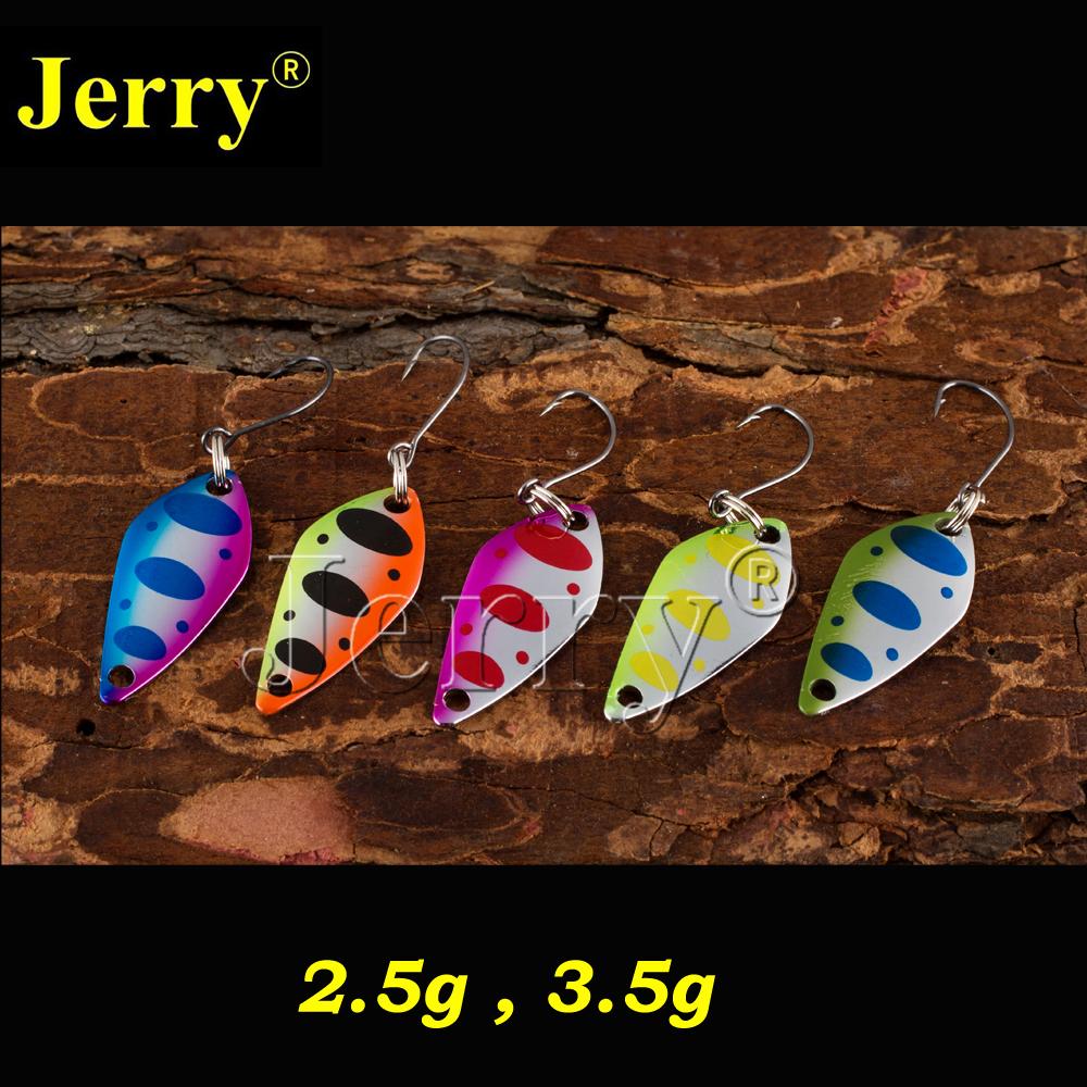 Jerry 5Pcs/Lot Micro Fishing Spoons Trout Lures Freshwater Spinner Bait  Wobbler