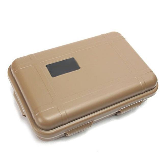 Large Outdoor Waterproof Shockproof Airtight Survival Case Container Storage-happyeasybuy01-Beige-Bargain Bait Box