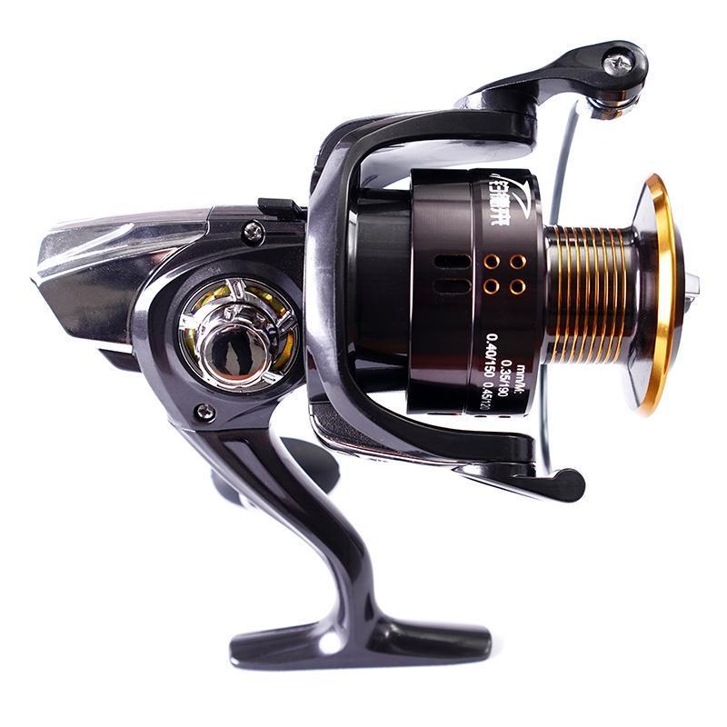 Fishing Reel New Ball Bearing Ball Left Right Hand 5:1 Gear Ratio  Baitcasting Spinning Reel Fishing Tackle Tool (Color : Silver, Size : 3000  Series)