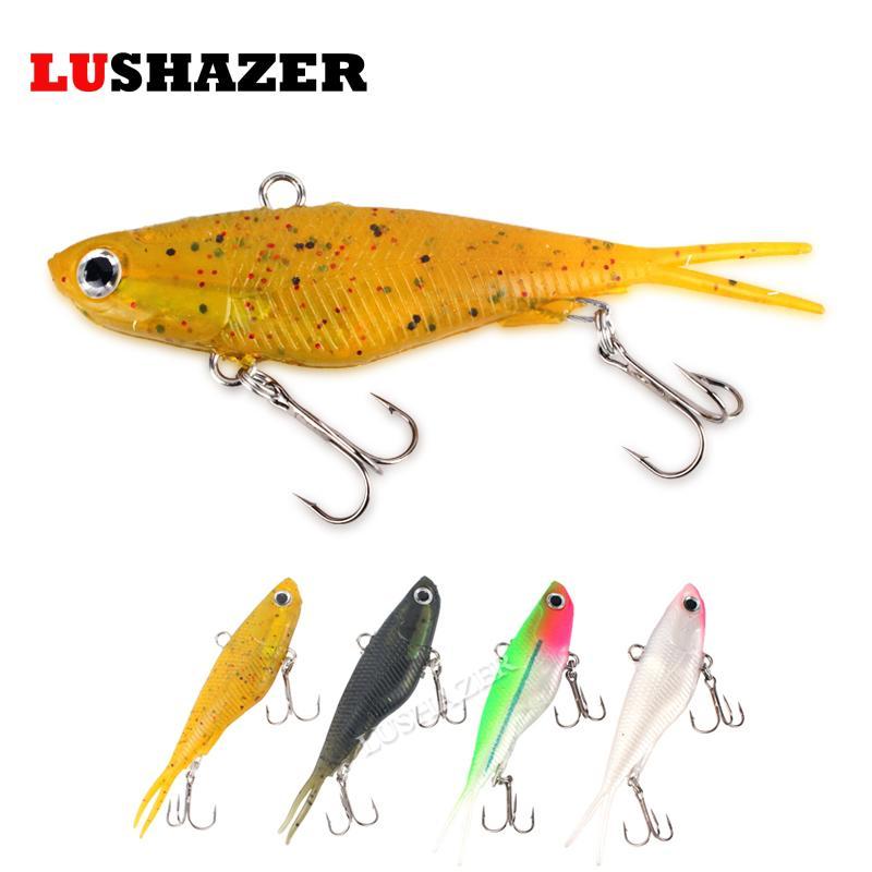 Lushazer 2Pcs/Lot Tpr Soft Fishing Lure 20G 36G Vib Bait Isca Soft