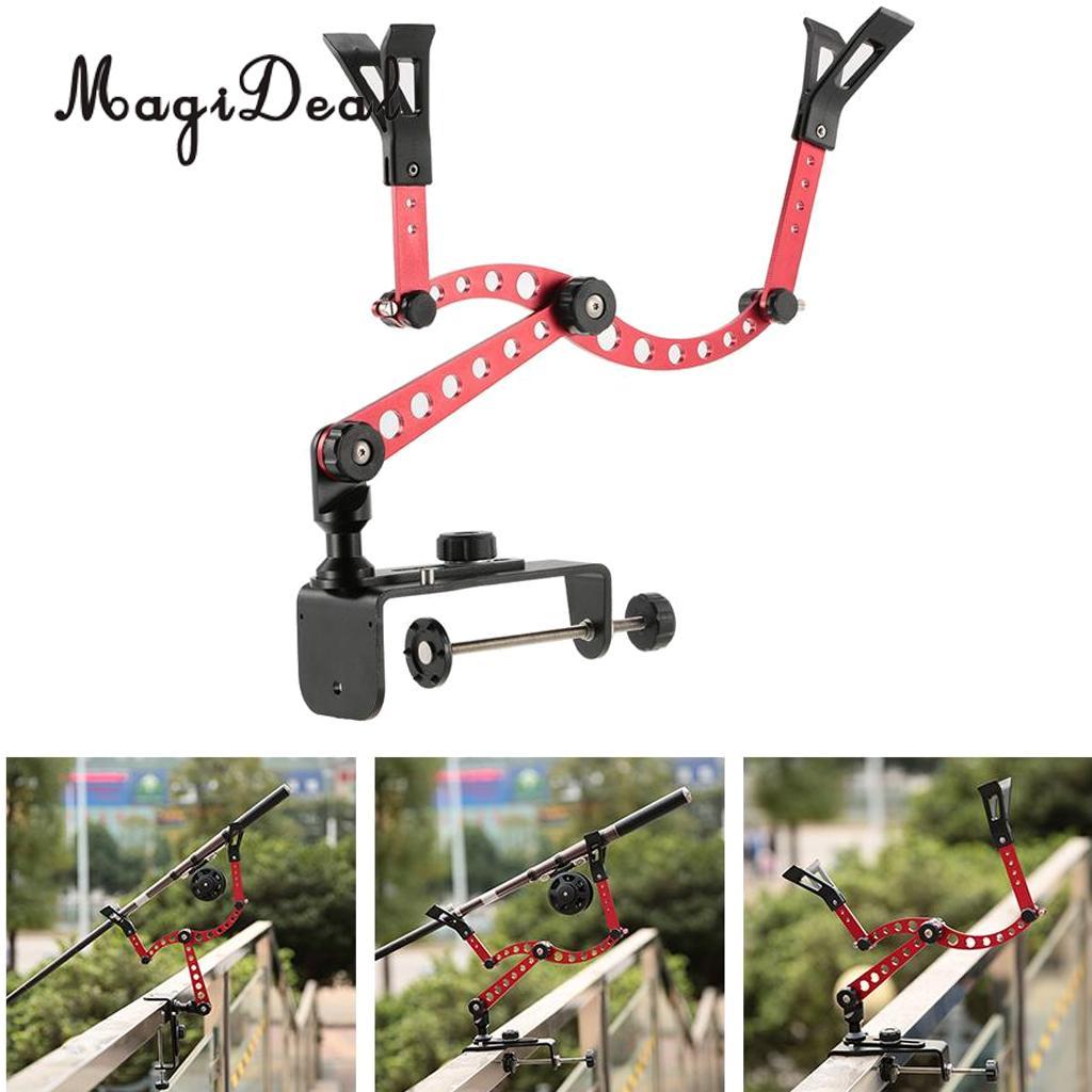Pier Fishing Rod And Tackle Metal Stand Rod Holder Stock Photo