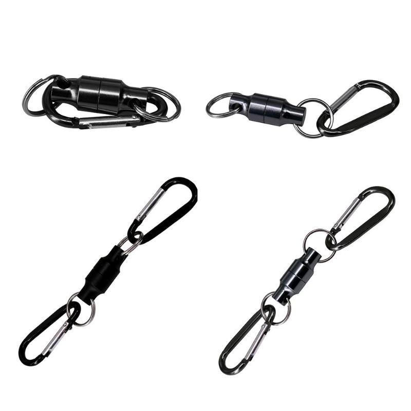 Magnetic Net Release Holder Keeper With Carabiner For Fly Fishing