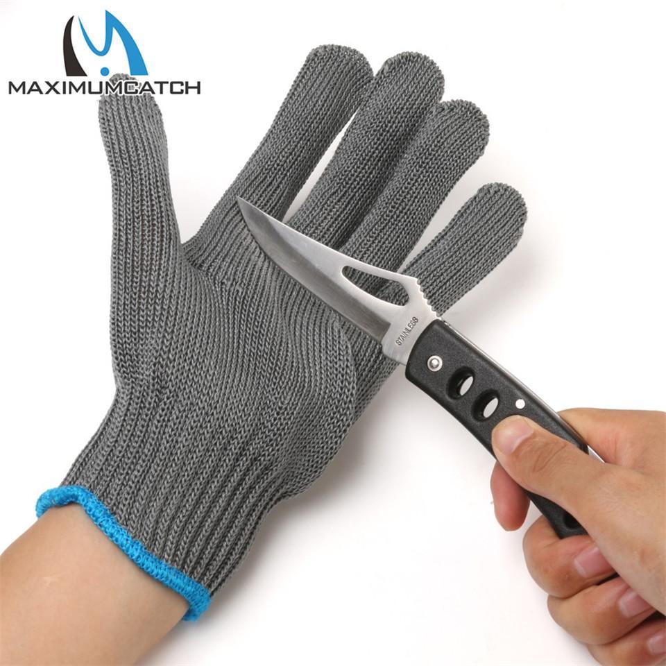 Maximumcatch Fishing Gloves 2 Pieces Thread Weave Cut Resistant