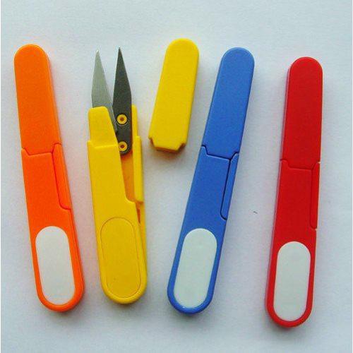 Metal Blade Plastic Handle Cross Stitch/Fishing Line Scissors/Cutter With Cap-Cherie&#39;s Store-Bargain Bait Box