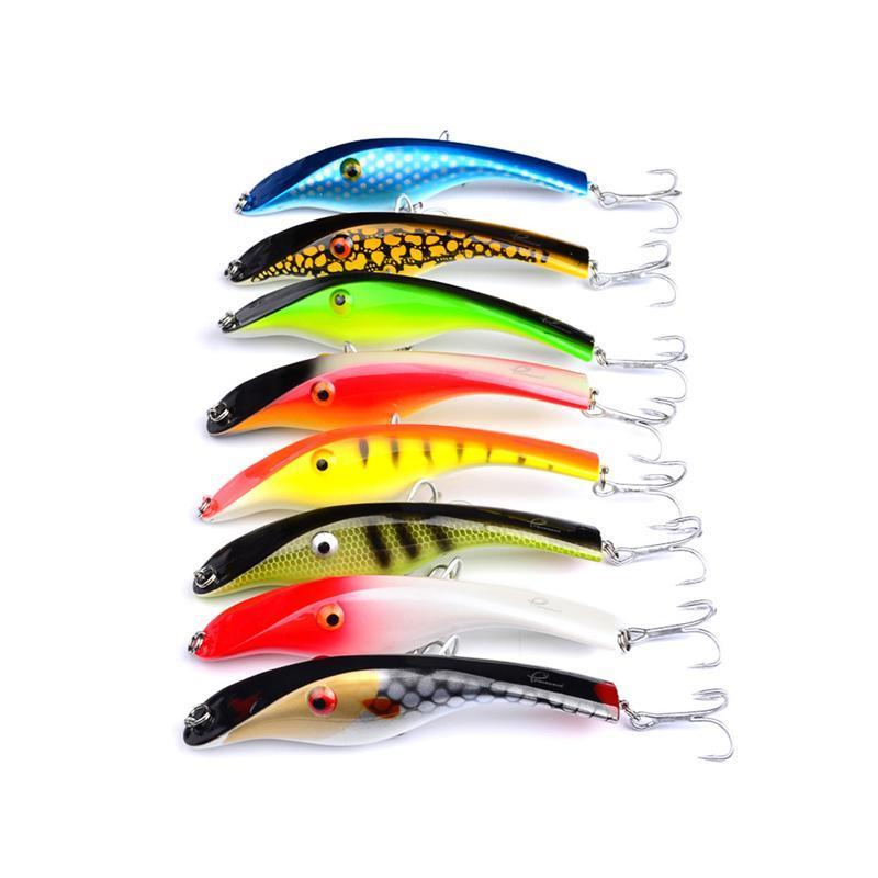 PROBEROS 1pc Fishing Lure With 3D Eyes, Hard Bait With 2 Fishing