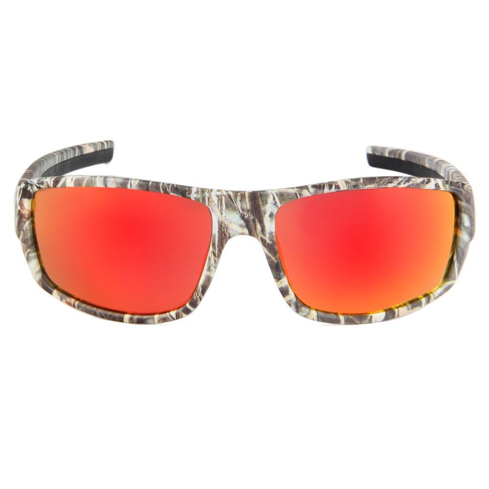 Queshark Men Camouflage Frame Polarized Sunglasses Sports Camo Fishing Eyewear-KingShark Pro Outdoor Sporte Store-Camo Black-Bargain Bait Box