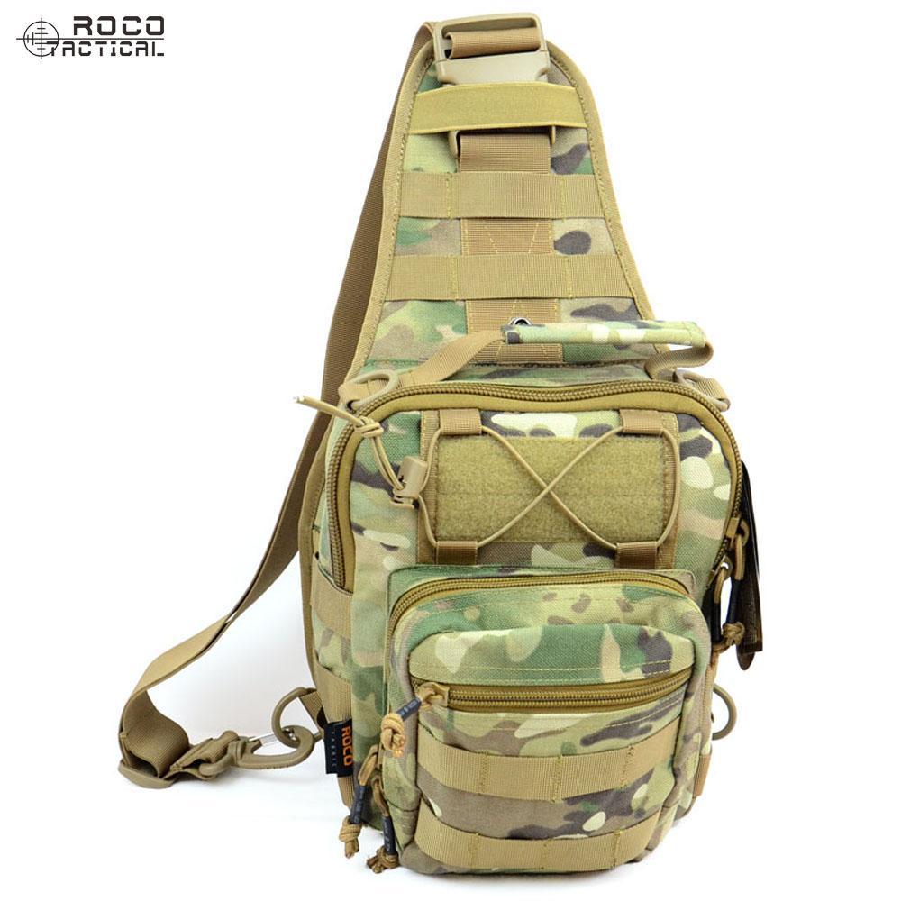 Military Tactical Shoulder Bag Army Camouflage Sling Backpack Men