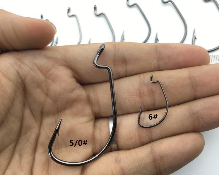 20pcs Worm Fishing Hook High Carbon Steel Hook for Bass