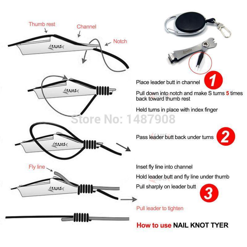 Nail Knot Tool Combo - Fly Fishing Knot Cards, Nail Knot Tying Tool, and  Fly Box Sticker
