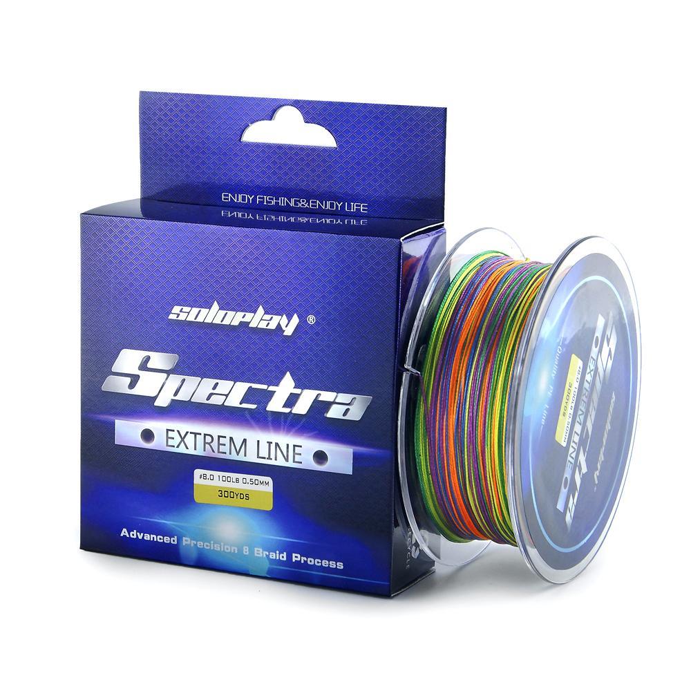 Soloplay 300Yds Super Strong 8 Strands Weaves Pe Braided Multi Color –  Bargain Bait Box