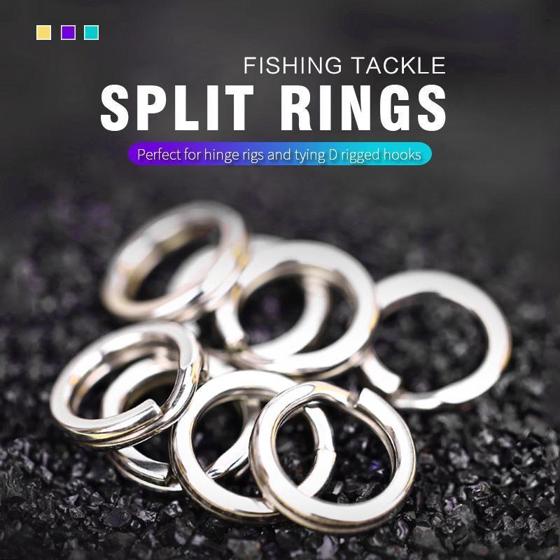 Stainless Steel Fishing Split Rings Lure Solid Ring Loop For Blank