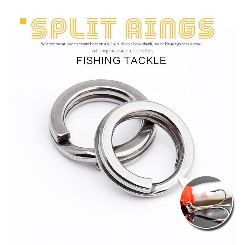 Stainless Steel Fishing Split Rings Lure Solid Ring Loop For Blank Crank  Bait