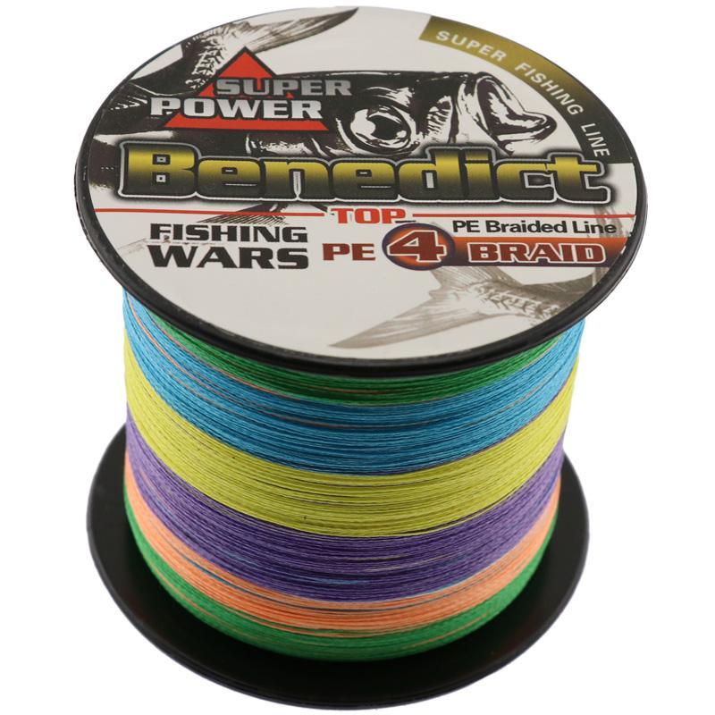 Super Strong Rainbow 500M Braided Wires 100% Pe Fiber Fishing Line Spectra