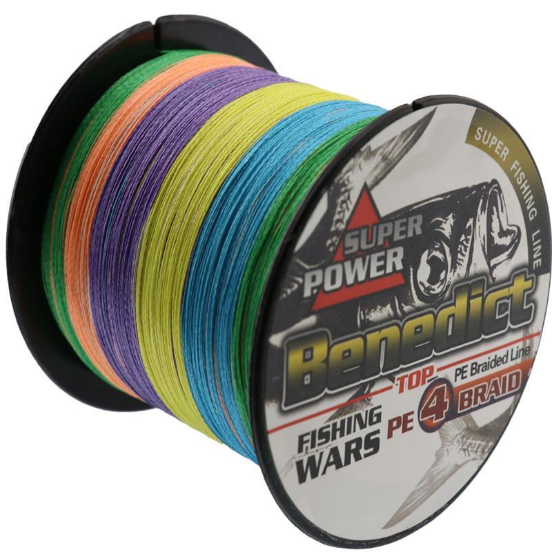 Super Strong Rainbow 500M Braided Wires 100% Pe Fiber Fishing Line