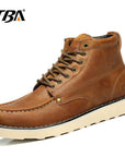 Tba Winter Men'S Warm Leather Shoes Water-Proof High Boots Lace-Up Climbing-TBA Official Store-TBA5985 yellow brown-5-Bargain Bait Box