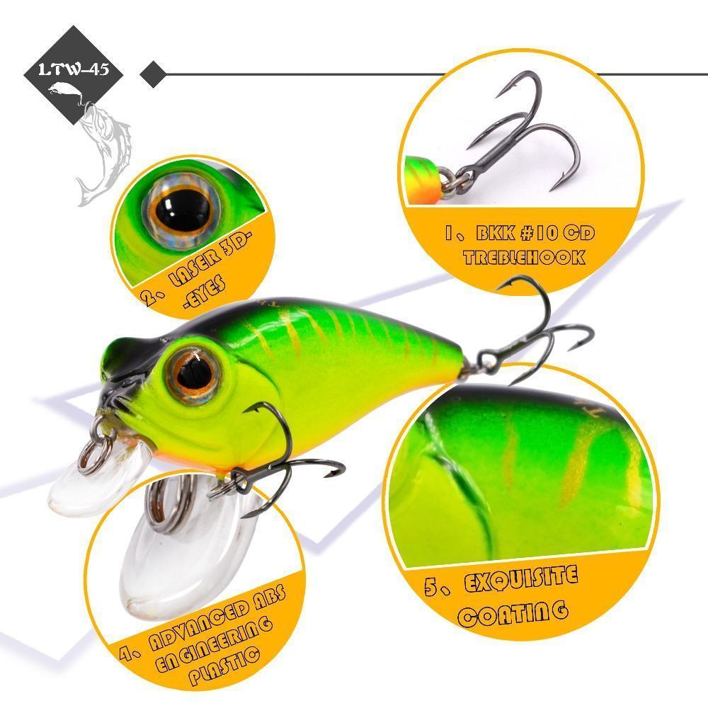 The Time Brand Fishing Lure Ltw45 Small Crankbait Lures With 48Mm