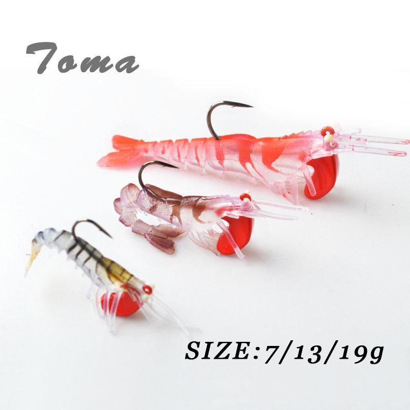 Toma 3Pcs/Lot Soft Shrimp Fishing Lures Artificial Shrimp Baits 7G/10G –  Bargain Bait Box