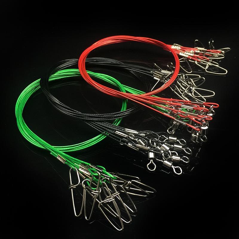 Walk Fish 10Pcs/Lot 50Cm Fishing Line Steel Wire Leader With