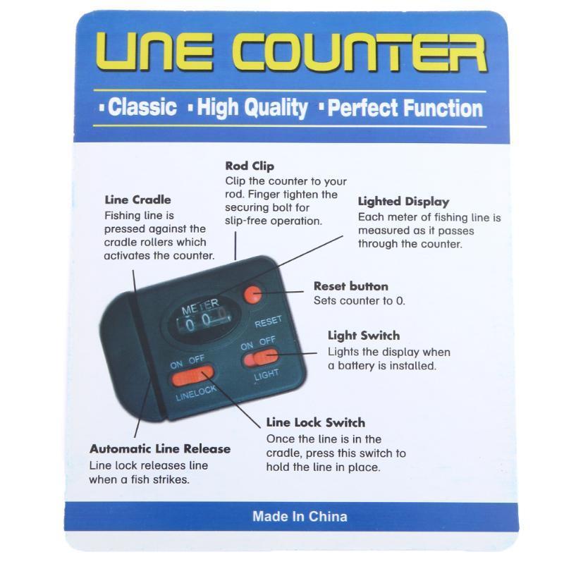 0-99.9M Portable Fishing Line Counter Digital Display Fishing Line Depth-Splendidness-Bargain Bait Box