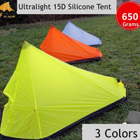 0.65Kg 3F Ul Gear Rodless Tent Ultralight 15D Silicone Single Person Camping-Mount Hour Outdoor Co.,Ltd store-Green-Bargain Bait Box