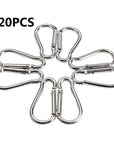 1-20Pcs/Set D-Shaped Camping Carabiner Aluminum Alloy Screw Lock Hook Clip Key-easygoing4-1PCS Style A-Bargain Bait Box