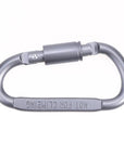 1-20Pcs/Set D-Shaped Camping Carabiner Aluminum Alloy Screw Lock Hook Clip Key-easygoing4-1PCS Style A-Bargain Bait Box