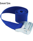 1-3M 25Mm Width Nylon Pack Cam Tie Down Strap Lash Luggage Bag Belt Metal Buckle-Xiaomii_Holiday Store-blue 2m-Bargain Bait Box
