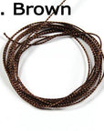 [1 Pcs] 2 Meter Fly Tying Glitter Rib Chironomid Nymph Braid Line Olive Black-Fly Tying Materials-Bargain Bait Box-Brown-Bargain Bait Box