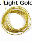 [1 Pcs] 2 Meter Fly Tying Glitter Rib Chironomid Nymph Braid Line Olive Black-Fly Tying Materials-Bargain Bait Box-Light Gold-Bargain Bait Box