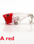 1 Pcs Mini Popper 4Cm/3G 3D Eyes Bait S Tackle Poper-Top Water Baits-Bargain Bait Box-A red-Bargain Bait Box
