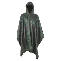 1 X Camo Military Raincoat Jungle Poncho Tactical Multicam Waterproof Rain-Ponchos-Bargain Bait Box-Camouflage green-Bargain Bait Box