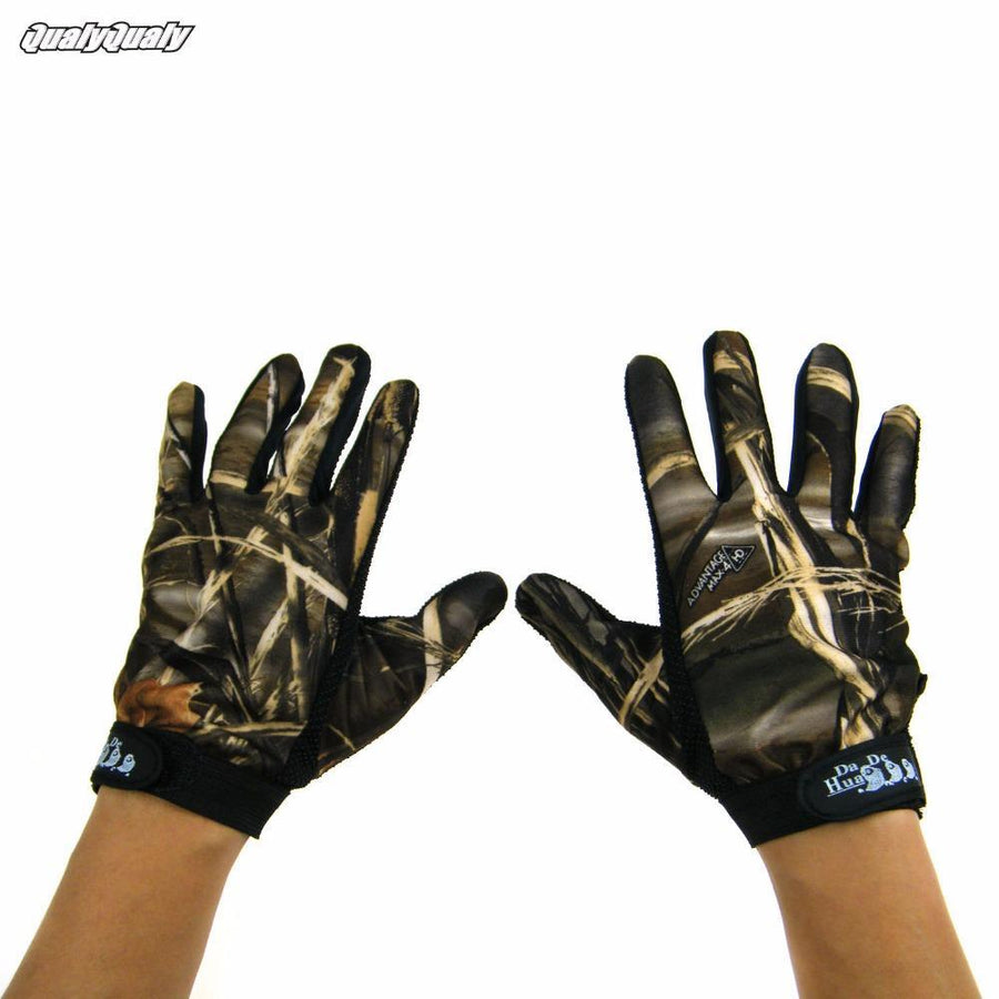 1 Pair Anti-Slip Fishing Gloves Full Finger Gloves Hunting Gloves Camo Camo-Gloves-Bargain Bait Box-Bargain Bait Box