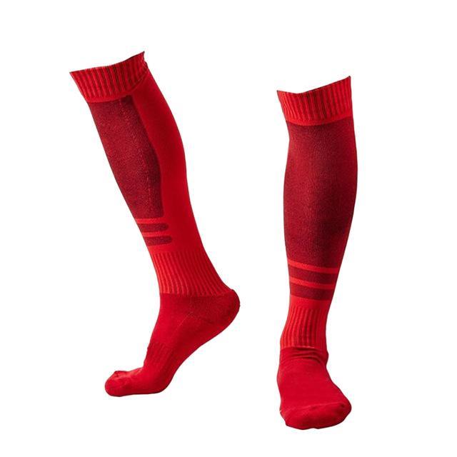 1 Pair Men &amp; Women Stocking For Running Football Soccer Over Knee Socks Hiking-Daily Show Store-Red-Bargain Bait Box