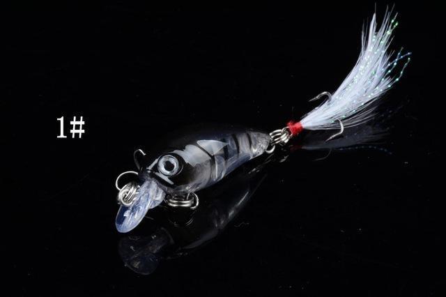 1 Pcs 4.5Cm/4.5G Wobble Fishing Lures Crankbait Bass Wobbler Tackle Hook For-ZGTN Fishing Store-1-Bargain Bait Box