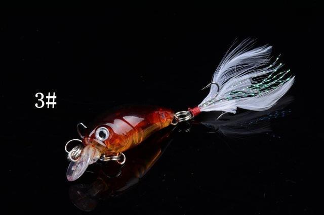 1 Pcs 4.5Cm/4.5G Wobble Fishing Lures Crankbait Bass Wobbler Tackle Hook For-ZGTN Fishing Store-3-Bargain Bait Box