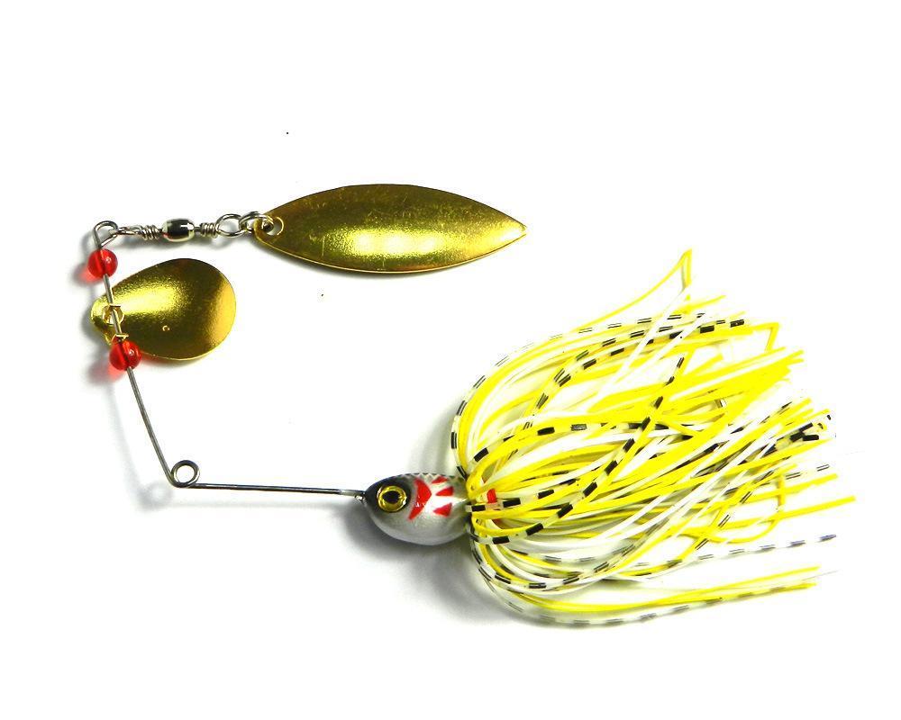 1 Piece 20.5G Super Luring Spinner Bait Double Reflective Golden Metal Spoon-FIZZ Official Store-Bargain Bait Box