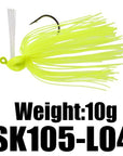 1 Piece Seaknight Sk105 106 Fishing Spinner Bait 10G/14G Jig Lead Head Hooks-Bass Jigs-Bargain Bait Box-1 Piece SK105 L04-Bargain Bait Box
