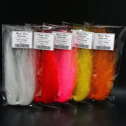 10 Colors Fly Tying Ghost Hair Fine Translucent Synthetic Hair Highly Mobile Fly-Fly Tying Materials-Bargain Bait Box-5 bright color-Bargain Bait Box