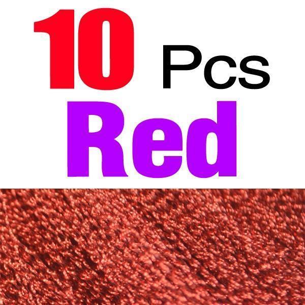 10 Packs Crystal Holographic Flashabou Crystal Flash Tinsel Fly Tying-Fly Tying Materials-Bargain Bait Box-10Pcs Red-Bargain Bait Box