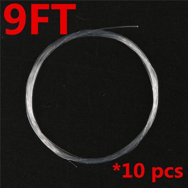 10 Pieces Tapered Leader Fly Fishing Line 9Ft / 12Ft / 15Ft 0X-7X Nylon Fly-Fly Fishing Leaders &amp; Tippets-Bargain Bait Box-9ft-0.1-Tippet-Bargain Bait Box