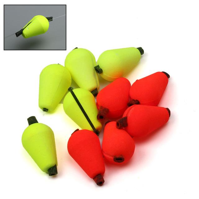 10 Pieces Tear Drop 14.4*9.9Mm Yellow Or Red Color Strike Indicator-Fishing Floats-Bargain Bait Box-Half and half-Bargain Bait Box