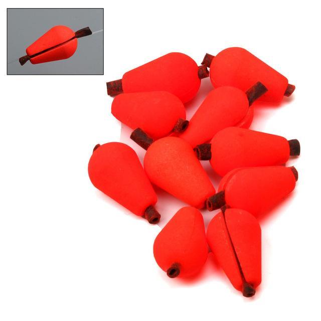 10 Pieces Tear Drop 14.4*9.9Mm Yellow Or Red Color Strike Indicator-Fishing Floats-Bargain Bait Box-Red-Bargain Bait Box
