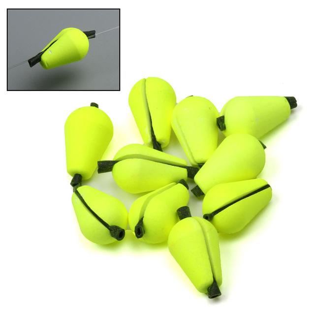 10 Pieces Tear Drop 14.4*9.9Mm Yellow Or Red Color Strike Indicator-Fishing Floats-Bargain Bait Box-Yellow-Bargain Bait Box