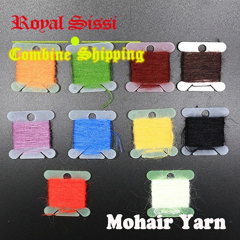 10 Colors/Lot Long Hairy Dubbing Line Yarn Fibers For Nymphal Bugs&Scud Sand-Royal Sissi Official Store-Bargain Bait Box