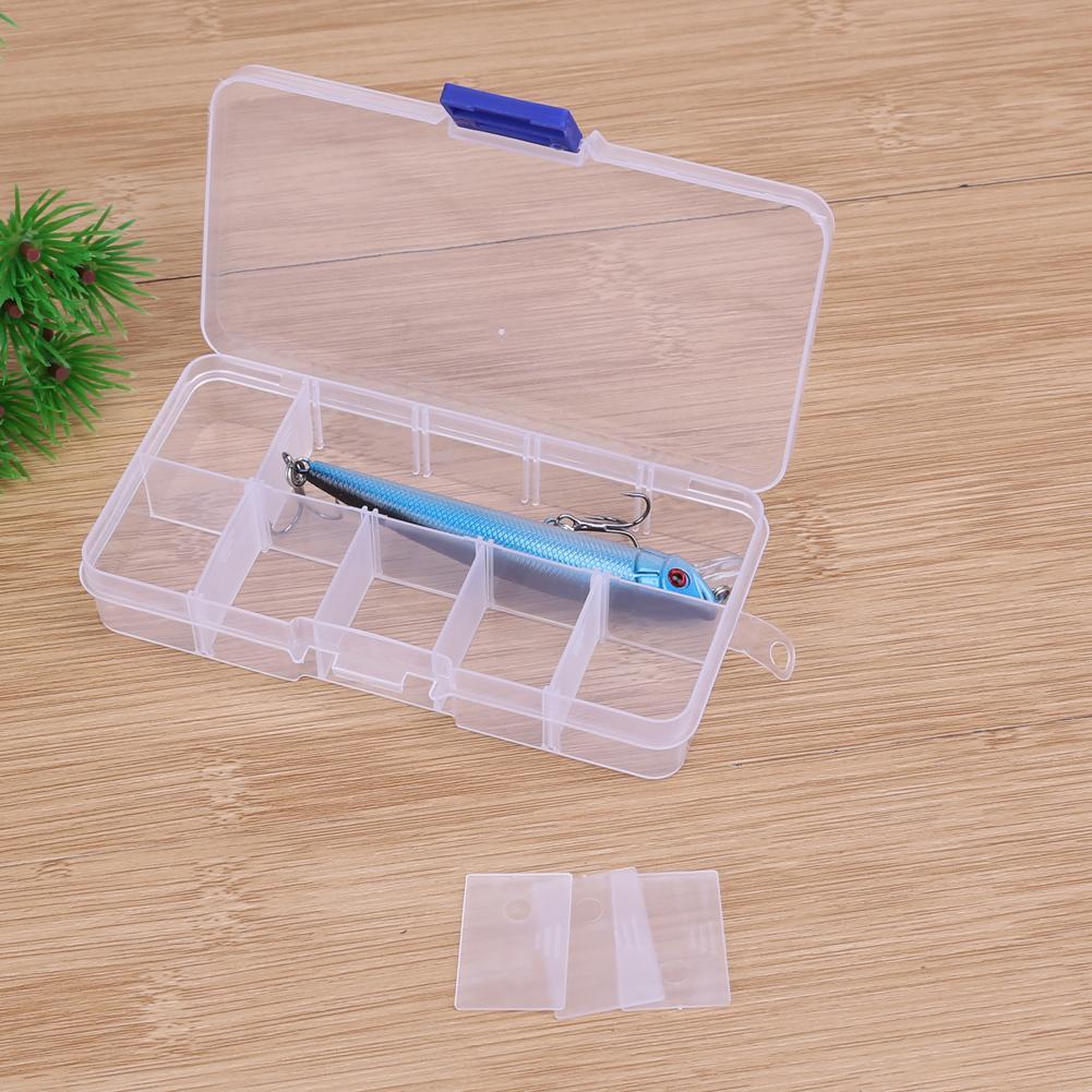 10 Compartments Fishing Tackle Boxes Portable Transparent Plastic Fishing Lure-Bluenight Outdoors Store-Bargain Bait Box