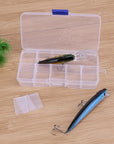 10 Compartments Portable Transparent Plastic Fishing Lure Storage Box Lure-gigibaobao-Bargain Bait Box